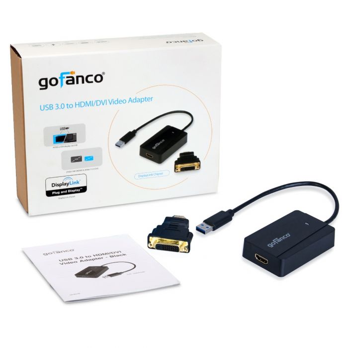 bakke grus Dårlig skæbne USB 3.0 to HDMI or DVI Video Adapter (External Graphics) | gofanco