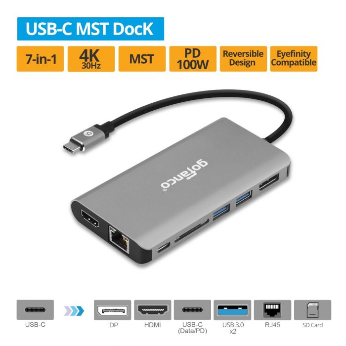 DisplayPort MST Hub to 2x HDMI (DPMST2HDMI)