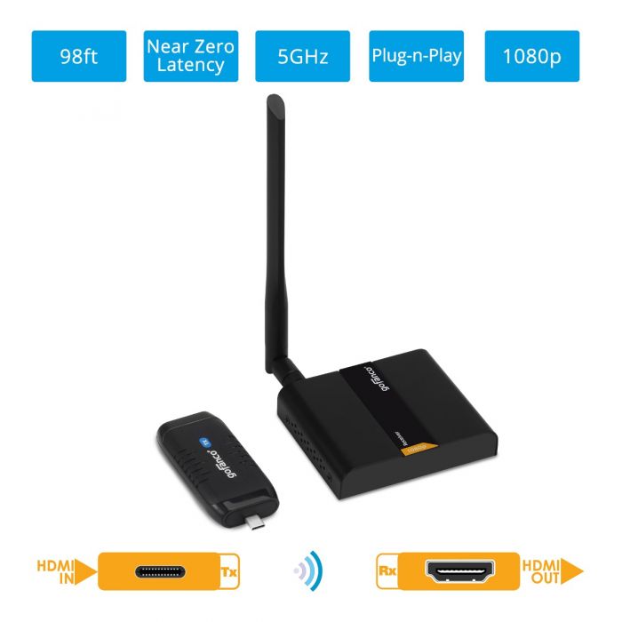 Beliggenhed Hysterisk morsom mentalitet Wireless USB-C to HDMI Extender Kit (1080p @ 98 ft.) | gofanco
