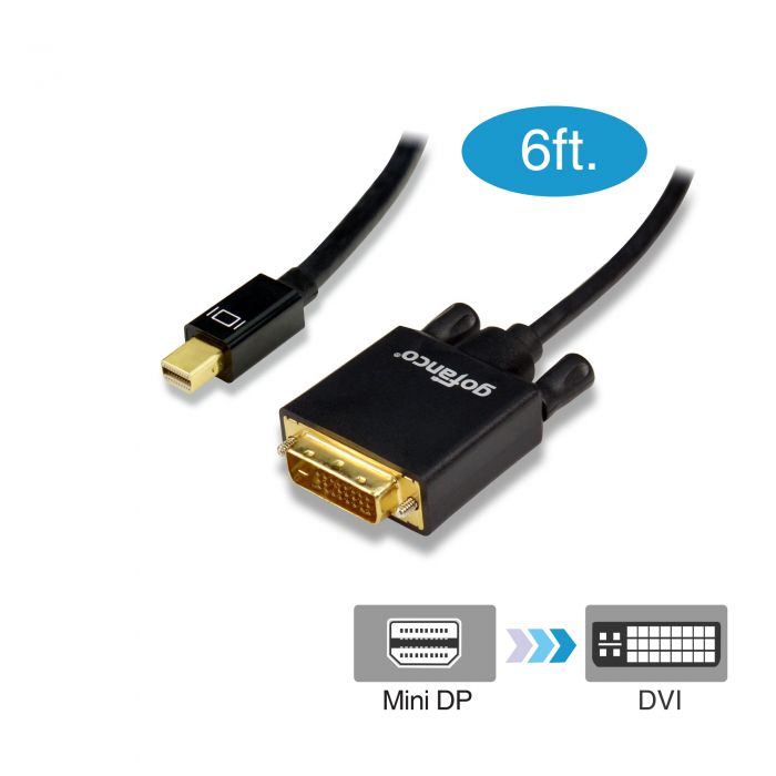 6 Ft Mini Displayport To Dvi Adapter Cable Gofanco