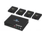 1x Transmitter and 4x Receiver HDBaseT HDMI Extender Splitter gofanco