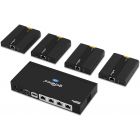 1x Transmitter and 4x Receiver 4K HDMI Extender Splitter gofanco