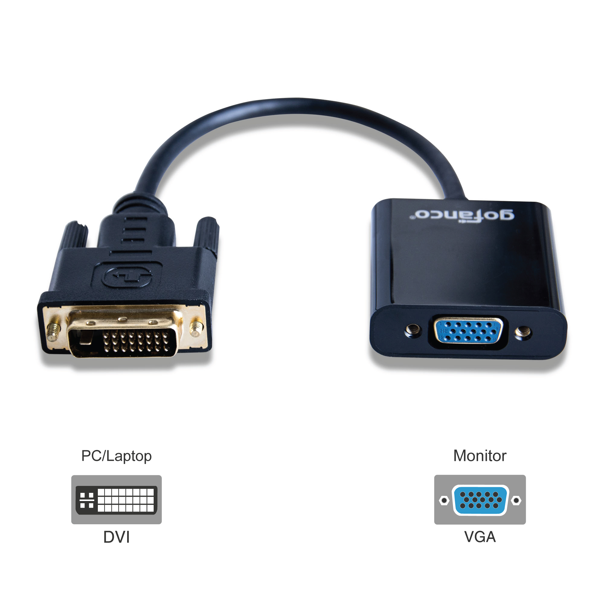 Tegenwerken kaping reguleren DVI-D to VGA Active Adapter (Converter) M/F | gofanco
