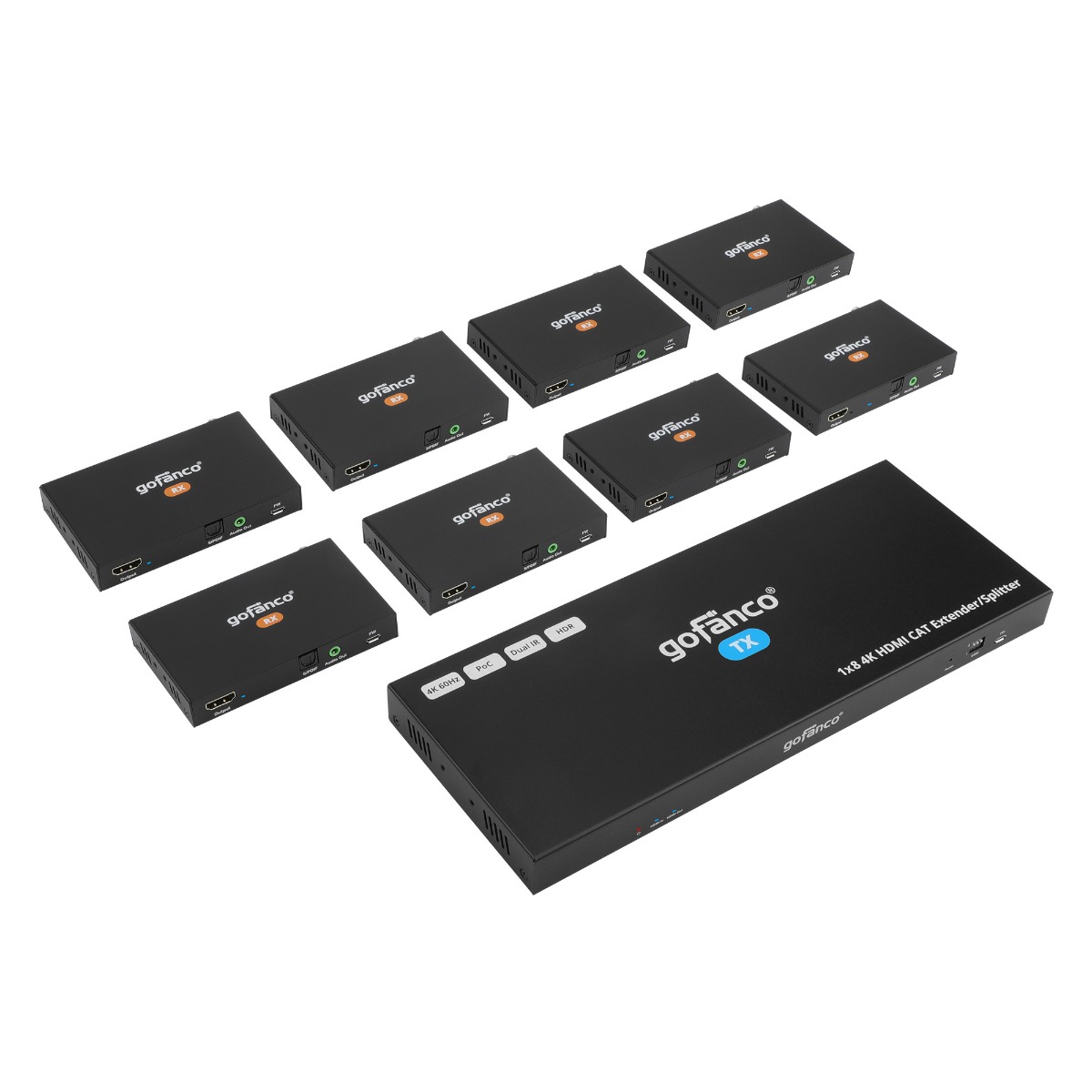 1x8 HDMI 2.0 CAT Extender/Splitter – 70m (HD20Ext-8P)