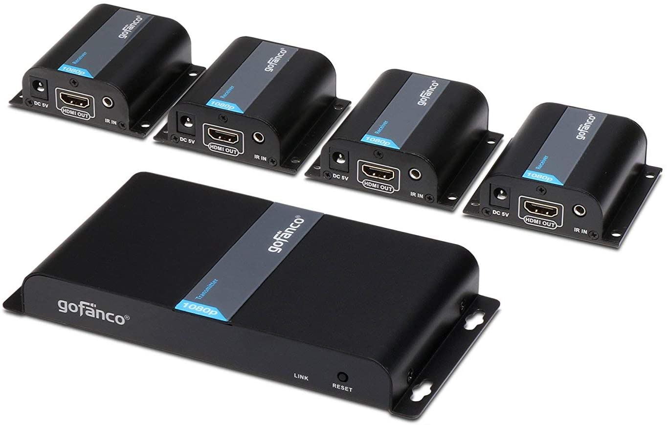 4-Port HDMI Extender/Splitter Over CAT5e/6 (130 | gofanco