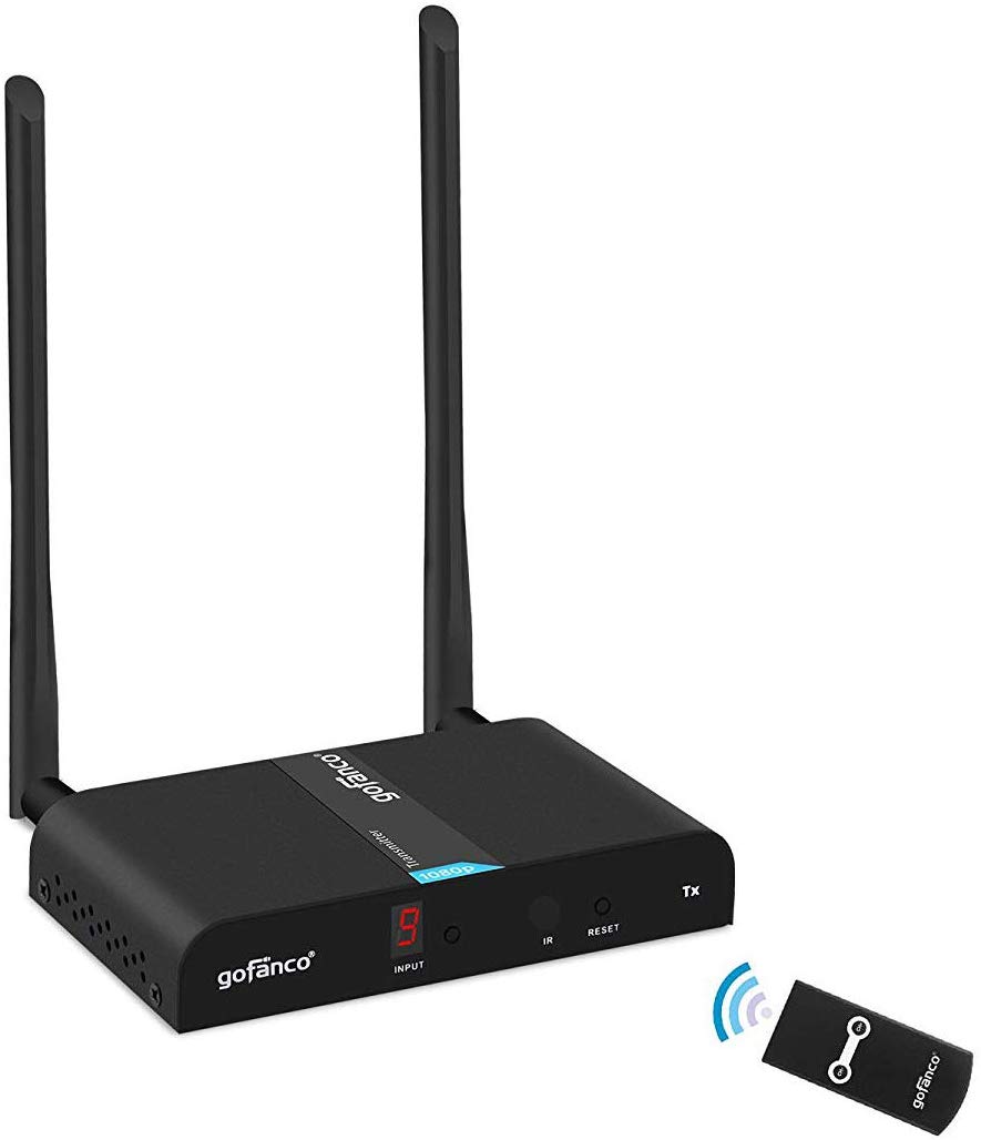 Wireless HDMI Transmitter Receiver Kit, 1080p over WIFI, IR Remote