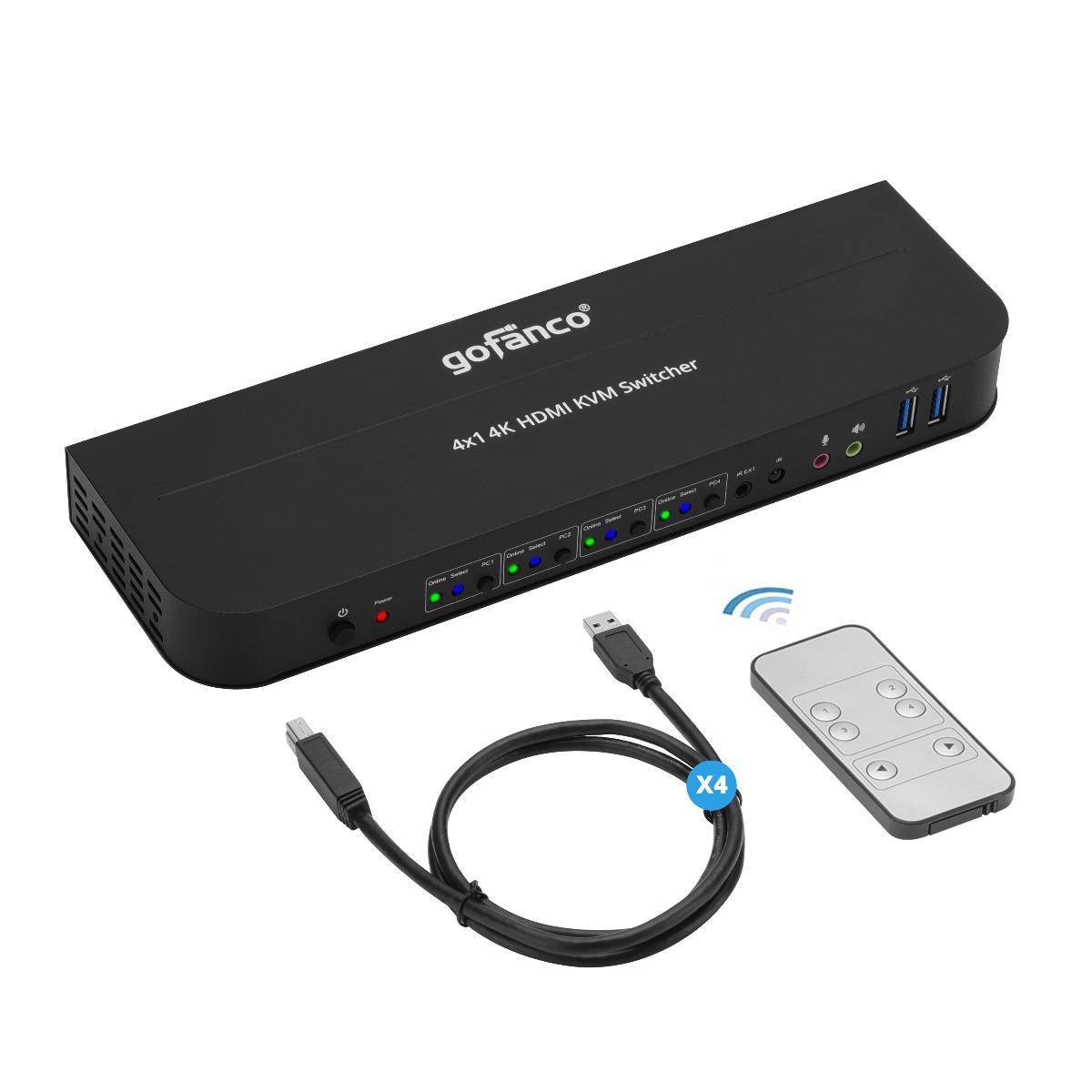 Amazon | gofanco 4K 4x4 HDMI マトリックススイッチ - 最大4K