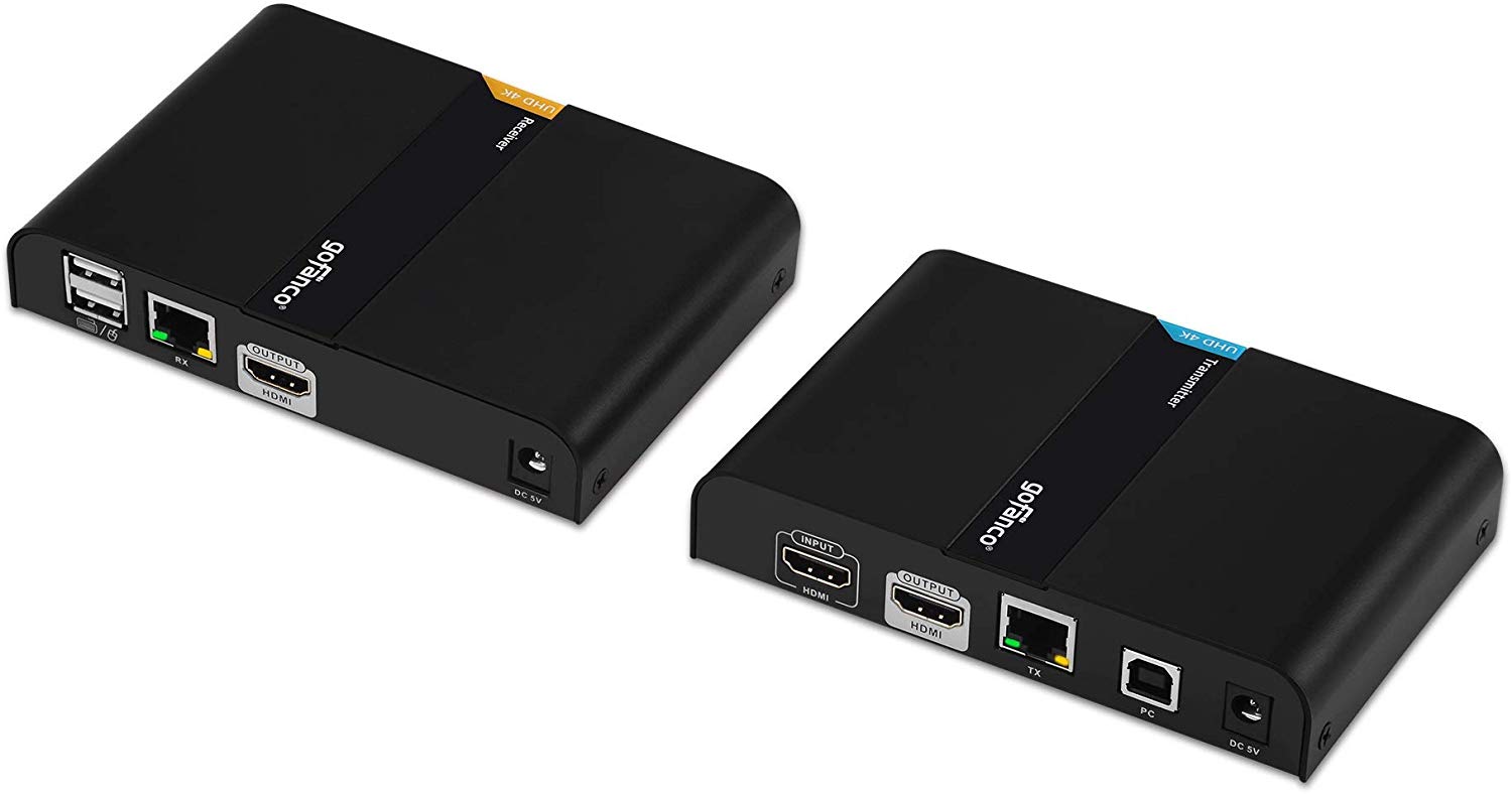 4K HDMI USB KVM Over IP CAT6 Extender (1 To Many) | gofanco 4K HDMI USB KVM Over IP CAT6 Extender (1 To Many) | gofanco