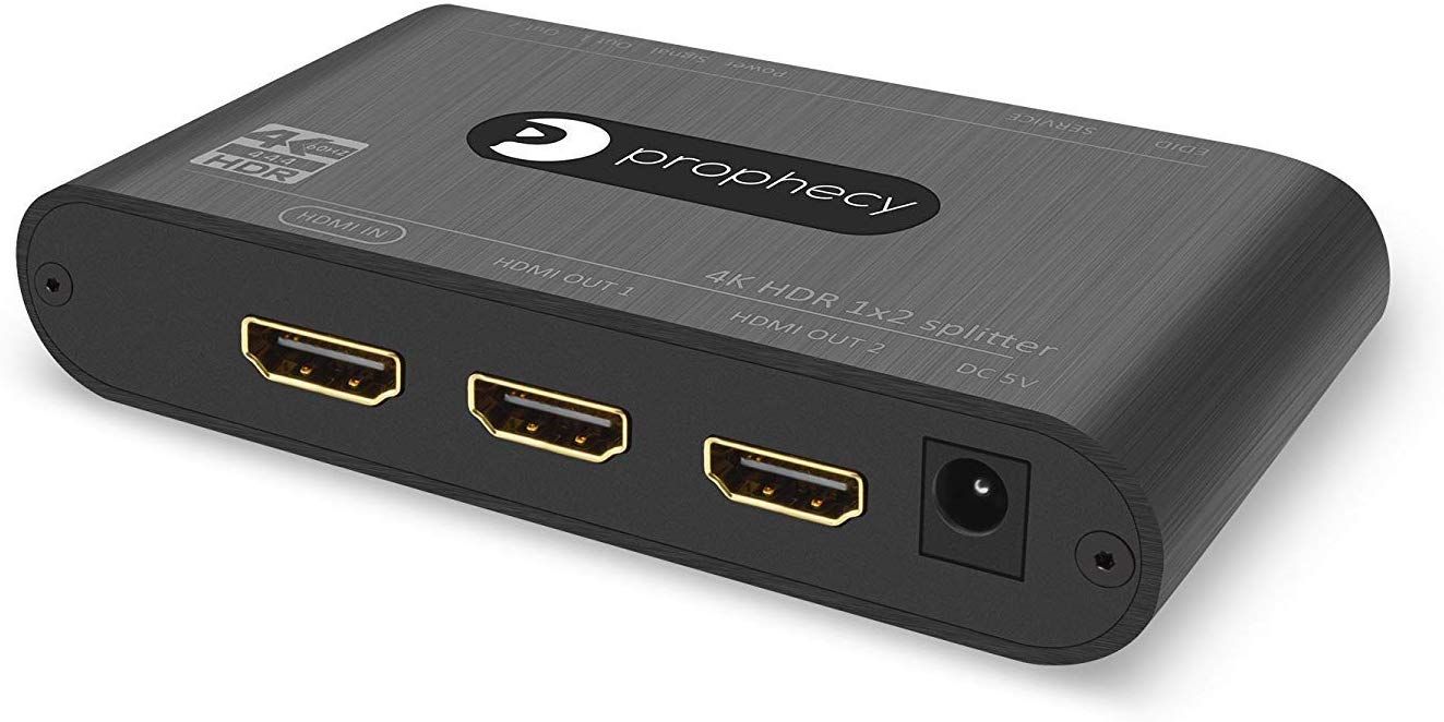 2-Port HDMI Splitter HDR, Downscaling) |