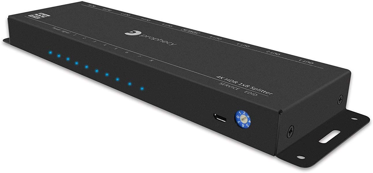 Prophecy 8-Port HDMI Splitter (4K, HDR, Downscaling) | gofanco