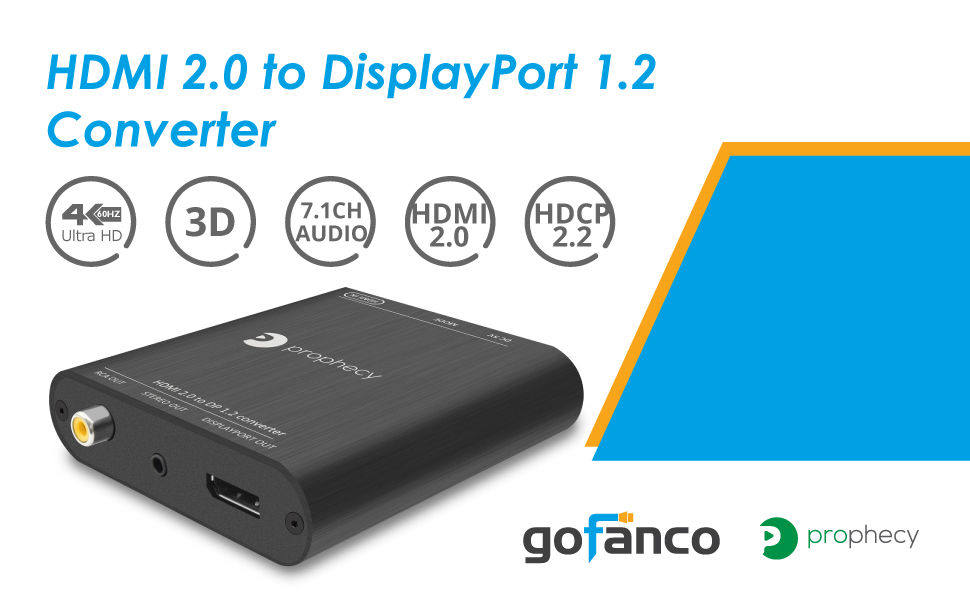 HDMI to DisplayPort 4K 60Hz